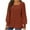 B-Brown, variant on WREESH Women's Solid Color Knit Sweater Soft Puff Long Sleeve Shirts Lightweight Square Neck Casual Tunic Tops Khaki