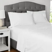 Mainstays 4-Piece White Easy Bed Sheet Set, King