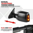 thumbnail image 3 of DNA Motoring For 07-16 Toyota Tundra Telescoping Towing Side Mirror Pair w/Powered+heated+LED Signal, 3 of 9