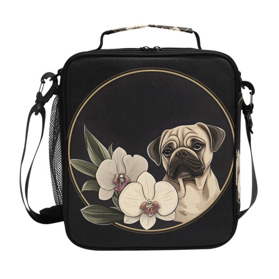 ALAZA Cute Pug Dog Lunch Box Insulated Lunch Bag Reusable Thermal Cooler Tote School Picnic
