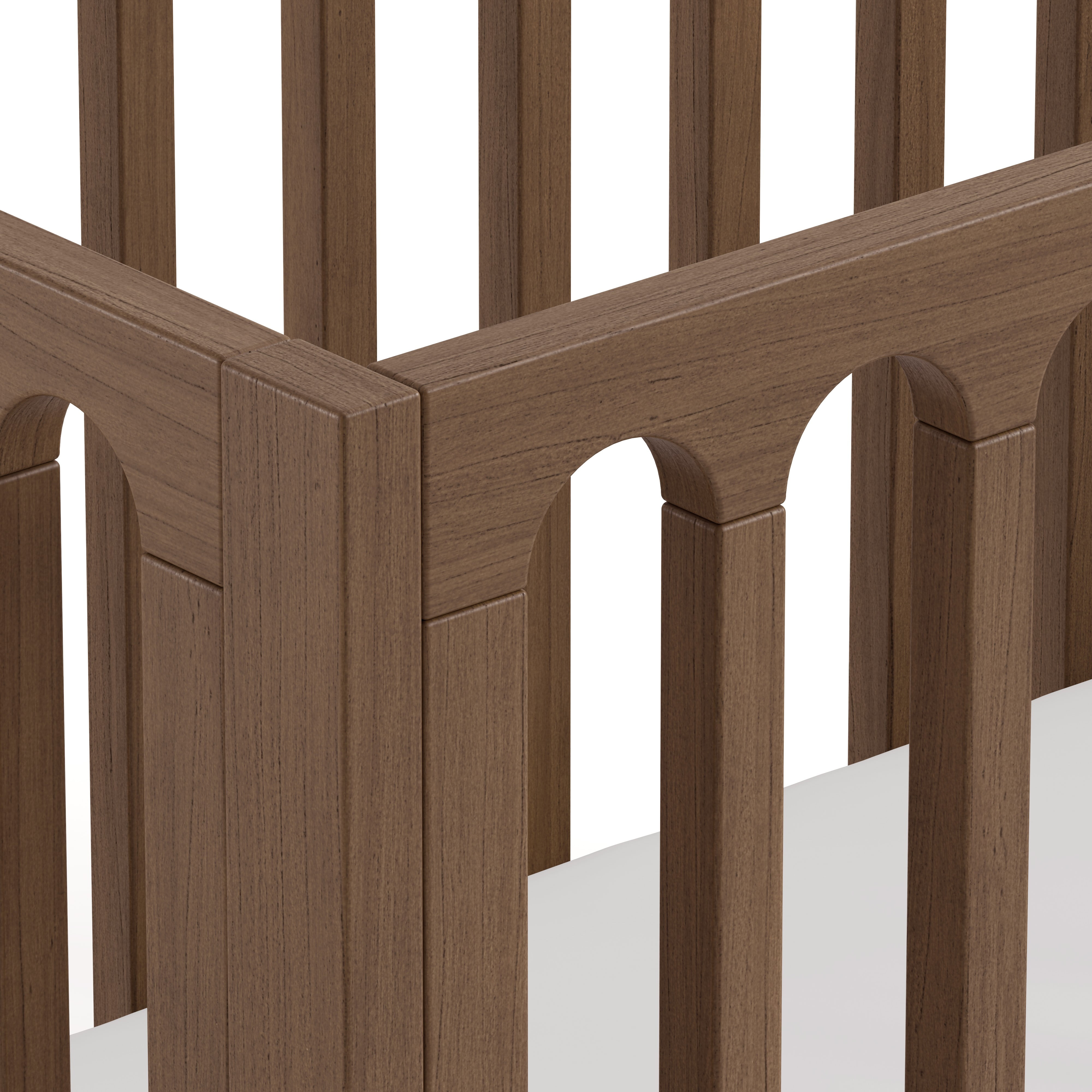 Art of Nursery by Storkcraft Sicily Deluxe 3-in-1 Convertible Crib with Bonus Toddler Guardrail, Hazelnut