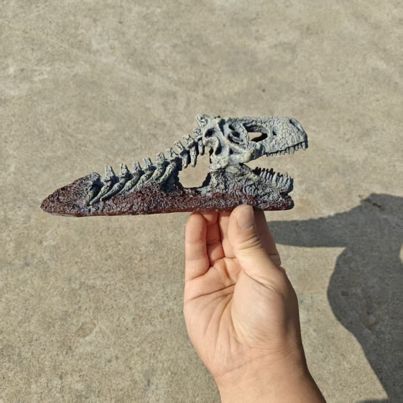 Zecic Safe Resins Dinosaurs Themed Pet Shelter Cave for Reptiles Habitat Decoration
