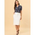 thumbnail image 3 of INSPIRE CHIC Women's Floral Print Rufle Button Up Puff Short Sleeves Blouse Top, 3 of 6