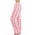 thumbnail image 2 of Women Drawstring Plaid Pajama Pants Soft Comfy Elastic Waist Loungewear Bottoms Sleep Trousers for Teens L, 2 of 5