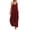 Red 1, variant on Baqcunre Jumpsuits for Women Women's Large Size Casual Tie Solid Color Suspenders Loose Sleeveless Solid Color Pocket Casual Jumpsuit Jumpsuits for Women Dressy One Piece Jumpsuits for Women