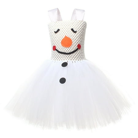 

CONYUMN Deals Christmas Kids Girls Sundresses Size 14-16 Girl s Christmas White Snow Mesh Role Play Costume Dress Poncho (Beige XL)