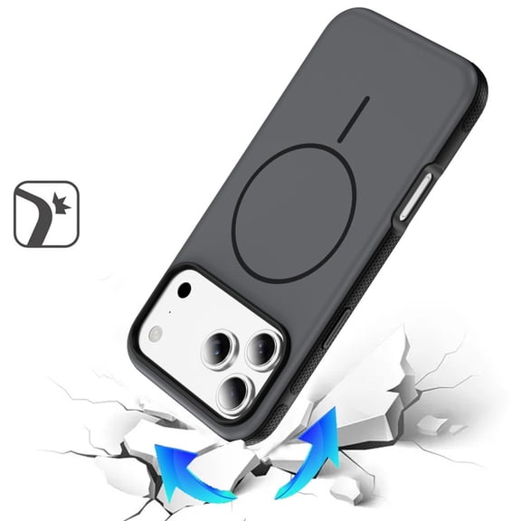 Phone Case for Apple iPhone 18 Pro Max Super Magnetic Compatible with MagSafe Matte Hybrid TPU Shockproof Protective Durable Grip Edge Slim Fit Cover [Black]