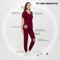thumbnail image 3 of VIAOLI Scrubs Set for Women Nurse Uniform Jogger Set Stretch Top & Pants with Multi Pocket for Nurse Workwear, 3 of 7