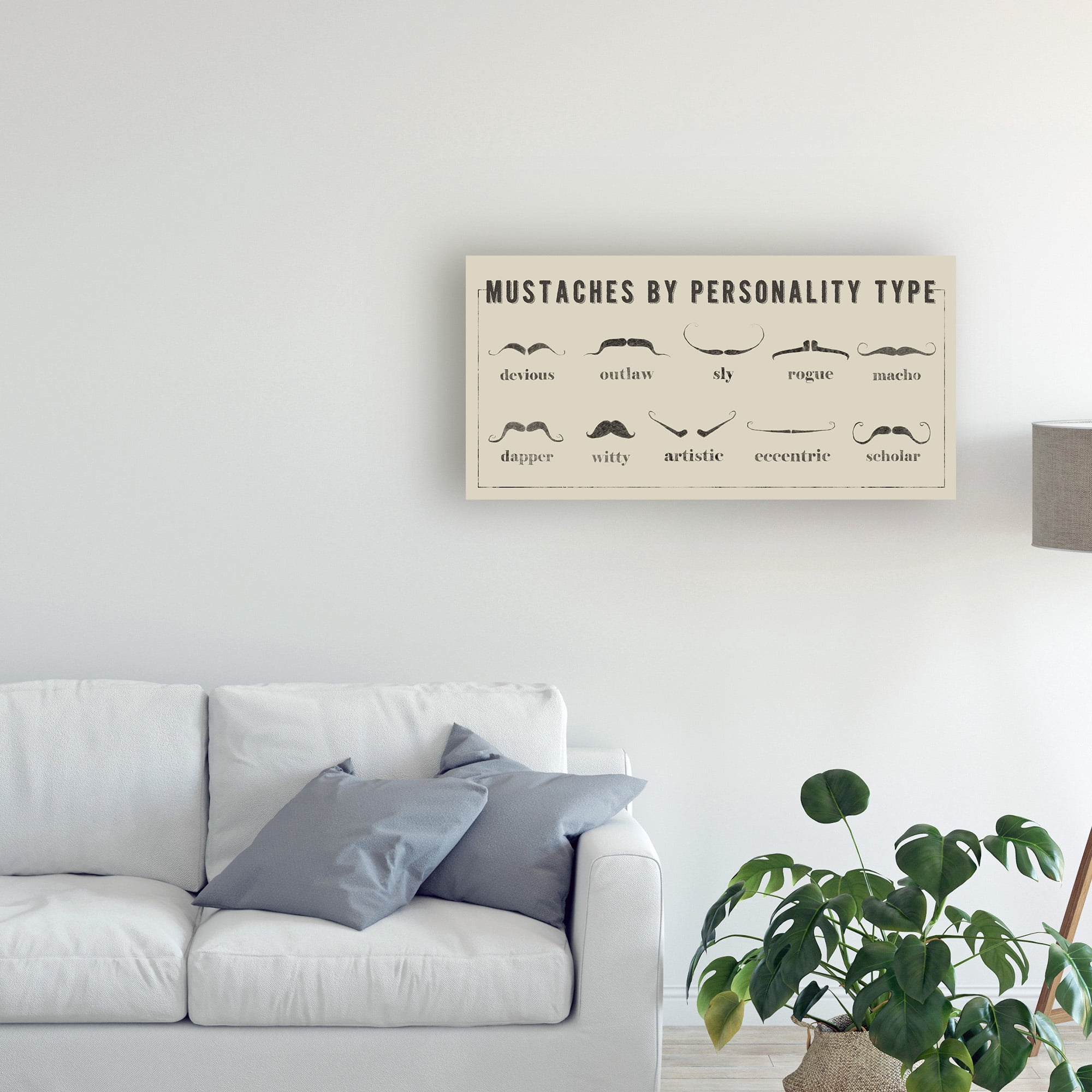 Trademark Fine Art 'Mustaches Personalities' Canvas Art by Jason Johnson