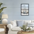 thumbnail image 2 of Stupell Industries Summer Oars Against Fence Black Framed Floater Canvas Wall Art design by LSR Creative Studio, 25 x 17, 2 of 9