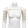 thumbnail image 1 of Novia mujer brillante declaración borla cuerpo cadena joyería chal plata oro delicado cuerpo joyería cadena de hombro en capas, 1 of 1