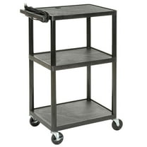 Luxor Plastic Audio Visual & Instrument Cart 32 X 24 X 40 Three Shelves
