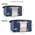 thumbnail image 2 of Foldable Clothes Storage Bags Clothes Organizer Bin with Clear Windows for Clothes Bedding Yellow Origami Fish, 2 of 6