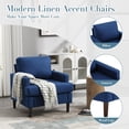 thumbnail image 5 of YOUDENOVA Modern Mid-Century Living Room Upholstered Cushion Accent Chair, Blue, 5 of 6