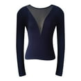 thumbnail image 4 of Plus Size Tops for Women Dressy Casual Women's Casual Basic Going Out Crop Tops Slim fit Long Sleeve V Neck Tight T Shirts Mesh Tee Girls off The Shoulder Tops for Women Summer Extra Small, 4 of 4
