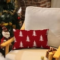 thumbnail image 3 of Christmas Pillow Covers 12x20 inch Christmas Tree Decorative Red Throw Pillow Covers Winter Famliy Decoration for Home Couch 040, 3 of 6