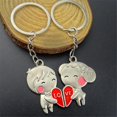 thumbnail image 1 of Llavero en forma de corazón para pareja, llavero de Animal en forma de corazón para amantes, mejores amigos, regalo del Día de San Valentín, 1 of 4