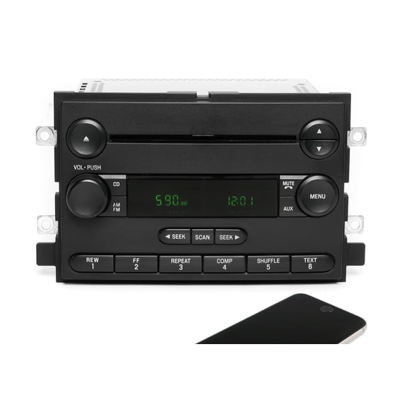 Restored 05-06 Ford F150 Pickup AM FM Radio CD Player w Bluetooth Upgrade 6L3T-18C869-AC (Refurbished)