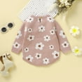 thumbnail image 5 of WUANDIXFA Infant Girl Romper Outfit Long Sleeve Baby Girl Clothes Jumpsuit for Baby One Piece Romper Pink,3-6 Months, 5 of 9