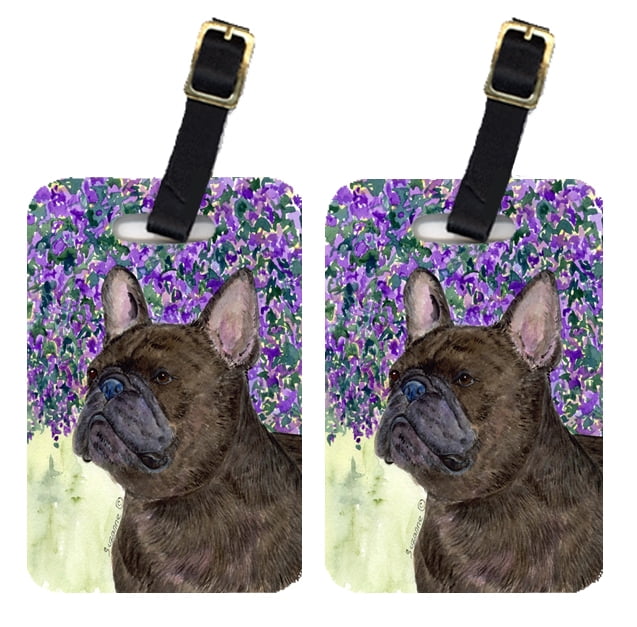french bulldog luggage tag