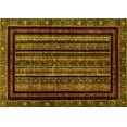 thumbnail image 1 of Ahgly Company Machine Washable Indoor Rectangle Abstract Yellow Modern Area Rugs, 2' x 5', 1 of 4