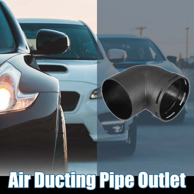 75mm Auto Car Air Diesel Heater Duct Car Heater Warm Air Ducting Pipe Elbow  Outlet Connector Black 