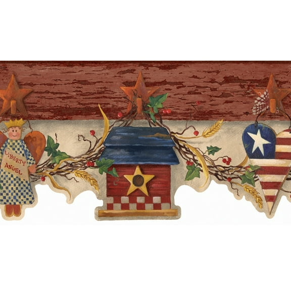 Patriotic Liberty Angel Wallpaper Border - Chesapeake