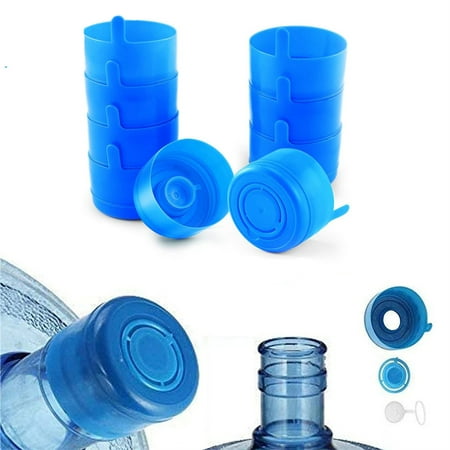 

10PCS 55mm Gallon Water Bottle Caps Reusable Gallon Drinking Water Bottle Anti Splash Lids Water Bottle Screw On Cap Replacement Home Health/Daily Items-Health Care