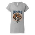 thumbnail image 2 of Wild Bobby, Chicago Fan | CHI Fantasy Football ,Sports, Women Standard V-Neck Tee, Heather Grey, XX-Large, 2 of 4