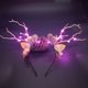 thumbnail image 3 of Diadema luminosa de cornamenta de alce para Navidad, diadema para concierto, rama de bosque, oreja de ciervo, accesorios para el cabello, accesorios escénicos para espectáculos y fotos, 3 of 4