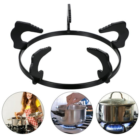 DEEPCRAFF Iron Gas Stove Rack Stand Black Thickened Wok Support for Kitchen Cooking