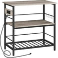 thumbnail image 1 of Kitchen Island with Storage Kitchen Island Table with Power Outlet Coffee Station and Microwave Stand for Home Kitchen and Dining Room Natural and WNZD, 1 of 9
