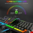 thumbnail image 4 of Wireless Keyboard and Mouse, 87 Keys Mechanical Feel Keyboard Mice Combo, Anti-Ghosting Ergonomic Rechargeable W/ 2.4G Wireless Receiver, RGB LED Backlight for Windows Computer PC Gamer, 4 of 9