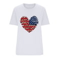 thumbnail image 5 of Brnmxoke Red White and Blue Shirts for Women,Women American Flag Heart Patriotic T-Shirt 4th of July Graphic Tees Shirts USA Flag Star Stripe Tops, 5 of 5