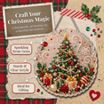 thumbnail image 2 of Christmas Pearl Diamond Art Acrylic Hanging Ornament Kit, Diamond Painting Kit, Christmas Decorations, Christmas Decor,Clear Acrylic Board with Pearl DIY Handmade Christmas Holiday Hanging Decor-F, 2 of 7
