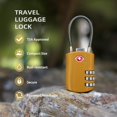 thumbnail image 4 of WWS-TSA Locks for Luggage, Small Padlock Combination with Cable, Luggage Locks TSA Approved, Combo Padlock with Code, for Travel Suitcase, Gym Locker, Gun Case, Backpack Zipper (Black+Golden), 4 of 4