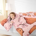 thumbnail image 3 of Erosebridal Kawaii Capybara Kids Bedding Comforter Set, Cherry Blossoms Full Bedding Set, Pink Reversible, 7pcs, 3 of 7