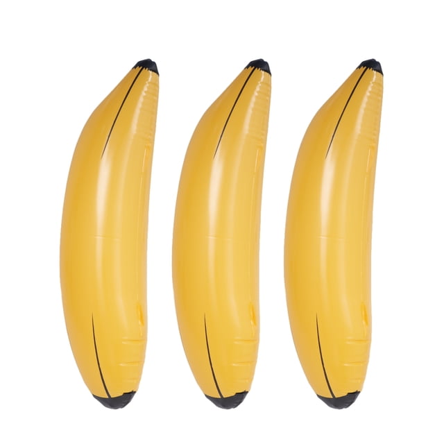 3 piezas de plátano inflable de PVC, accesorios de exhibición, regalo creativo, decoraciones artificiales para el hogar, bodas y escaparates.