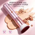 thumbnail image 3 of DUcare Foundation Brush for Liquid Makeup, Flat Top Kabuki Makeup Brushes Liquid Blending Mineral Powder Buffing Stippling Makeup Tools, Purple, 3 of 8