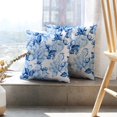 thumbnail image 6 of LALILO Throw Pillow Covers Watercolor With Peony Flowers Accent Art Cushion Cover 18" x 18", 2 Pack, 6 of 6