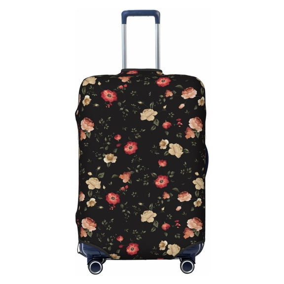Xecao Red White Flowers print Elastic Luggage Cover, with double-sided print , is perfect for travel, business, and daily use