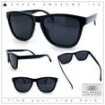 thumbnail image 2 of SA106 Polarized Sport Keyhole Bridge Sunglasses for Men UV400 Lightweight Plastic Shiny Black Frame - Black Lens, 2 of 6