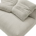 thumbnail image 4 of Causeuse Modulable Sans Accoudoirs en Velours Côtelé, Couleur Amande, Solace, 4 of 10