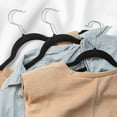 thumbnail image 6 of Casafield 100 Velvet Kid's Hangers for Children's Clothes, 14" - Black, 6 of 7