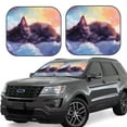 thumbnail image 2 of Daiia Colorful Cloud Sleeping Cat 2PCS Car Windshield Sun Shade, Foldable Sun Shield for Car Front Window, Auto Sun Blocker Visor Protector Universal for Truck SUV Pickup-Small, 2 of 7