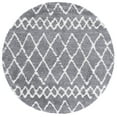 thumbnail image 2 of SAFAVIEH Berber Lula Distressed Shag Area Rug, Gray/Ivory, 6'7" x 6'7" Round, 2 of 11