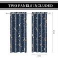 thumbnail image 3 of Star Curtains for Bedroom 42x63inch Kids Blackout Curtains Navy Blue Blackout Curtains Insulated Room Darkening Window Drapes for Nursery 2 Panels, 3 of 7
