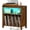 Brown, variant on YANGLI Large Record Player Table with Charging Station & LED Lights, Green Vinyl Storage Cabinet Holds up to 230 Albums, Turntable Stand with Display Shelf for Music/Bedroom/Living Room