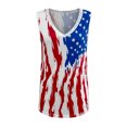 thumbnail image 4 of USSUMA Womens Summer Tops Long Flowy Swing Tank T-Shirts for Women Trendy 4th of July American Flag Womens Blouses and Tops Dressy Sleeveless V Neck Tunic Plus Size Shirts for Women, 4 of 5