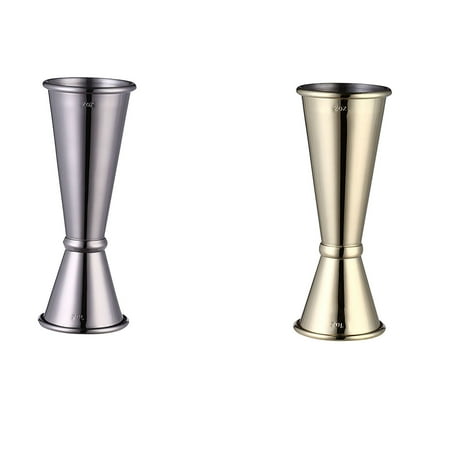 

Hfyihgf 304 Stainless Steel Ounce Glass Wine Measurer Double Head Cocktail Glass 30/60ML